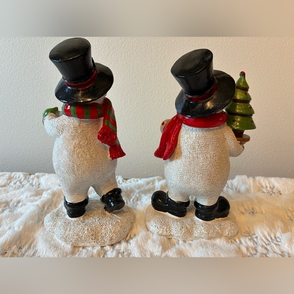 Valerie Parr Hill 2-Piece Snowman Figures w/ Gingerbread Cookies Tree - Picture 5 of 6